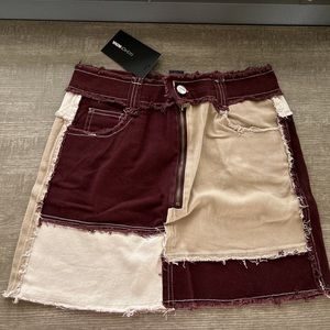 Fashion Nova Mismatch Pattern skirt